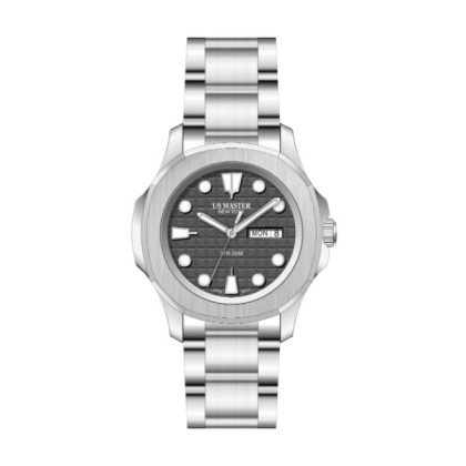 U.S Master Polo Club USM-FB01-SL-GY Butterfly Clasp Men Watch 